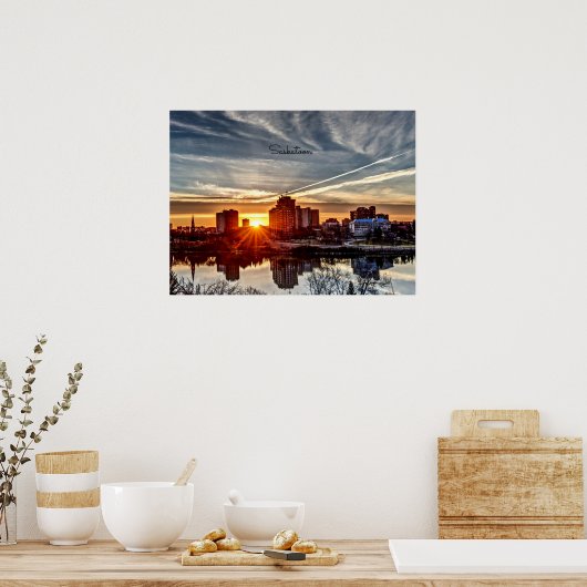 Saskatoon Zonsondergang Poster (Keuken)