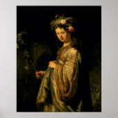 Saskia as Flora, 1634 Poster (Voorkant)