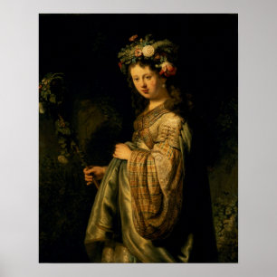 Saskia as Flora, 1634 Poster