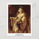 Saskia as Flora door Rembrandt van Rijn Briefkaart (Voorkant)
