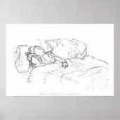Saskia Aslapen in bed, Rembrandt Remake-jlp Poster (Voorkant)