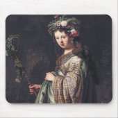 Saskia van Uylenburgh als Flora, Rembrandt, 1634 Muismat (Voorkant)