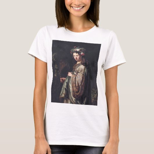 Saskia van Uylenburgh als Flora, Rembrandt, 1634 T-shirt (Voorkant)