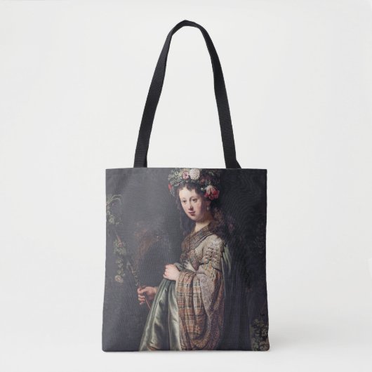 Saskia van Uylenburgh als Flora, Rembrandt, 1634 Tote Bag (Voorkant)