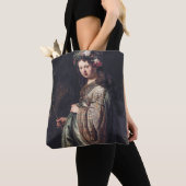 Saskia van Uylenburgh als Flora, Rembrandt, 1634 Tote Bag (Dichtbij)