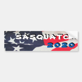 Sasquatch 2020 met vlag bumpersticker
