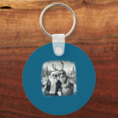 Sasquatch 67 Christmas Tree Funny Santa Bigfoot Sleutelhanger (Voorkant)