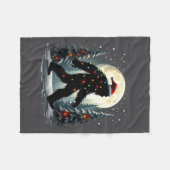 Sasquatch 67 Santa Bigfoot Christmas Tree Funny  Fleece Deken (Voorkant (Horizontaal))