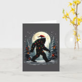 Sasquatch 67 Santa Bigfoot Christmas Tree Funny  Kaart (Gele Bloem)