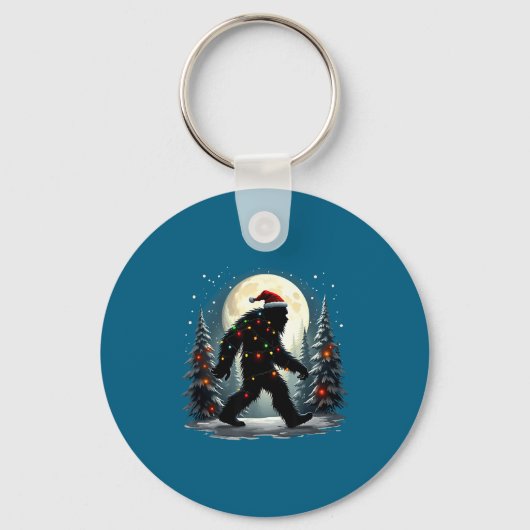 Sasquatch 67 Santa Bigfoot Christmas Tree Funny Sleutelhanger (Voorkant)