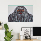 Sasquatch 7 ft 6 in hoge reus G Poster (Thuiskantoor)