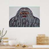 Sasquatch 7 ft 6 in hoge reus G Poster (Keuken)