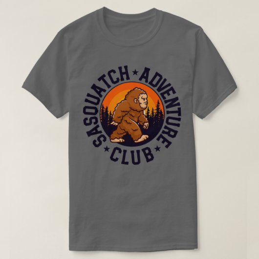 Sasquatch Adventure Team Retro Bigfoot Kaw T-shirt (Design voorkant)