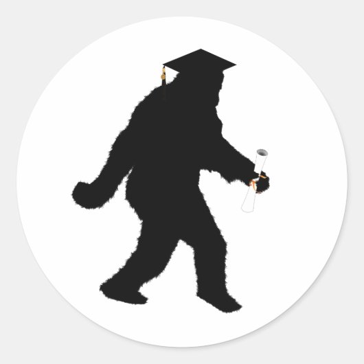 Sasquatch Afstuderen Ronde Sticker (Voorkant)