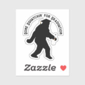 Sasquatch Afstuderen Sticker (Vel)