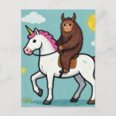 Sasquatch and a Unicorn Briefkaart (Voorkant)