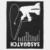 Sasquatch Angler Petroglyf Fleece Deken (Voorkant)