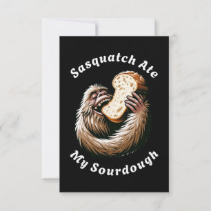 Sasquatch at mijn zuurdesem bedankkaart