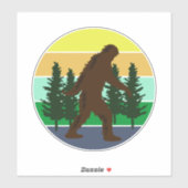 Sasquatch Believer |  Sunset Bigfoot Sticker (Vel)