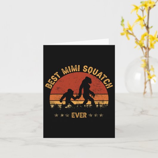 Sasquatch Beste Mimi Squatch Ooit Bigfoot Oma M Kaart (Gele Bloem)
