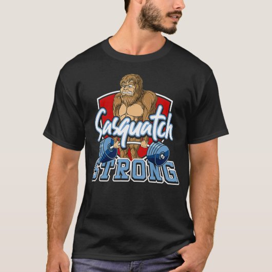 Sasquatch Big Foot Deadlift Weightlift Gynam T-shirt (Voorkant)