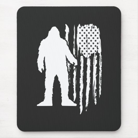 Sasquatch Bigfoot American Flag Muismat (Voorkant)
