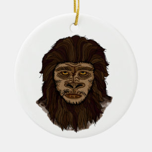 Sasquatch Bigfoot Ape Cryptid Monster Keramisch Ornament