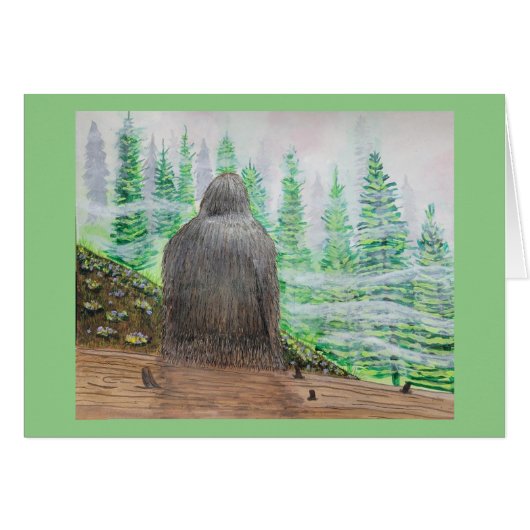 Sasquatch Bigfoot art - "Master of Zijne Domeinen" (Voorkant Horizontaal)