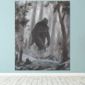 Sasquatch Bigfoot Artwork van Charles A Guthrie Canvas Afdruk (Insitu (Houten vloer))