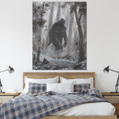 Sasquatch Bigfoot Artwork van Charles A Guthrie Canvas Afdruk (Insitu (Slaapkamer))