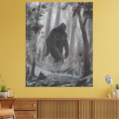 Sasquatch Bigfoot Artwork van Charles A Guthrie Canvas Afdruk (Insitu (Woonkamer))