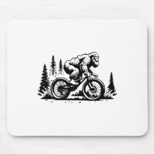 Sasquatch Bigfoot bergfietsen Grappige fiets Fiets Muismat