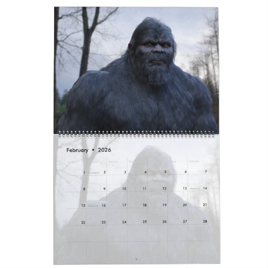 SASQUATCH BIGFOOT CALENDAR - VOLUME 2 KALENDER (Feb 2026)