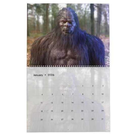 SASQUATCH BIGFOOT CALENDAR - VOLUME 3 KALENDER (Jan 2026)