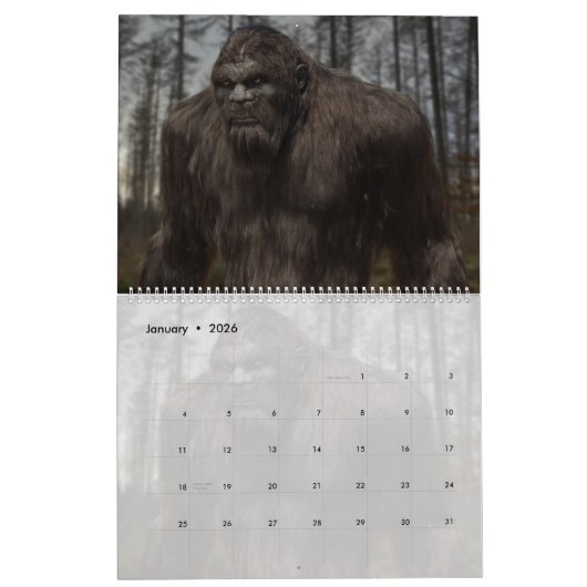 SASQUATCH / BIGFOOT CALENDAR - VOLUME 5 KALENDER (Jan 2026)