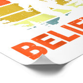 Sasquatch Bigfoot Don't Stop Believing Funny Bigfo Poster (Hoek)