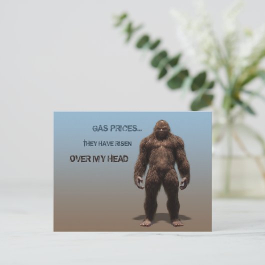 SASQUATCH BIGFOOT - FRONTAAL UITZICHT - NAMEN BRIEFKAART (Staand voorkant)