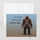 SASQUATCH BIGFOOT - FRONTAAL UITZICHT - NAMEN BRIEFKAART (Voorkant / Achterkant)