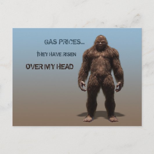 SASQUATCH BIGFOOT - FRONTAAL UITZICHT - NAMEN BRIEFKAART (Voorkant)