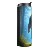 Sasquatch Bigfoot-gelovigen Thermosbeker (Gedraaid links)