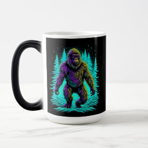 Sasquatch Bigfoot in Blauwgroen en zwart Magische Mok