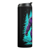 Sasquatch Bigfoot in Blauwgroen en zwart Thermosbeker (Gedraaid links)