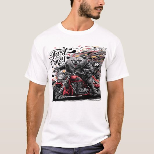 Sasquatch Bigfoot Joyride Motorcycle Avontuur T-shirt (Voorkant)
