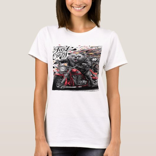 Sasquatch Bigfoot Joyride Motorcycle Avontuur T-shirt (Voorkant)