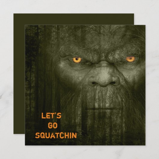 SASQUATCH, BIGFOOT KAART (Voorkant / Achterkant)