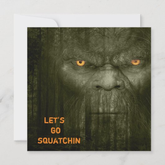 SASQUATCH, BIGFOOT KAART (Voorkant)
