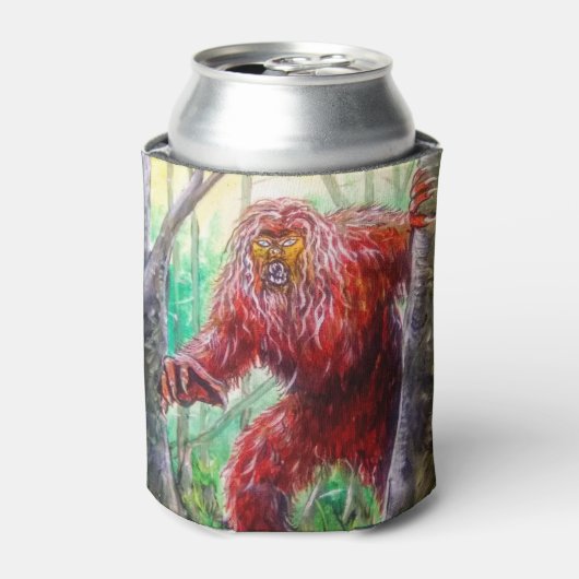 Sasquatch Bigfoot Koelbox Coozie (Blikje Voorkant)