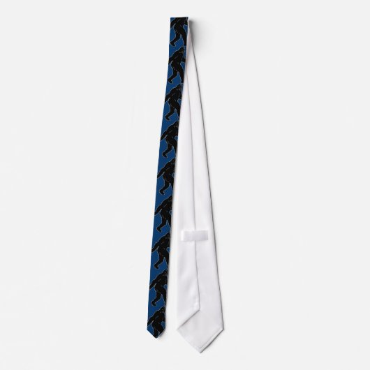 Sasquatch Bigfoot Necktie (blauw) Stropdas (Achterkant)