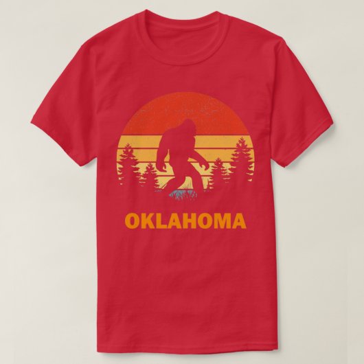 Sasquatch Bigfoot Oklahoma T-shirt (Design voorkant)