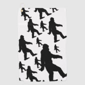 Sasquatch Bigfoot Silhouette Squatchin Golfhanddoek (Voorkant)